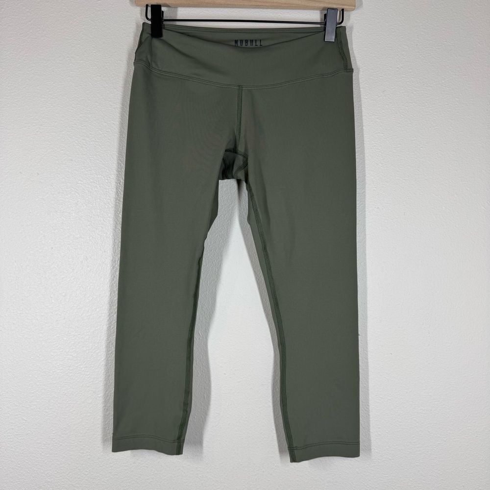 NoBull Project Green Workout Leggings Cropped Women’s Size Medium Gym Activewear